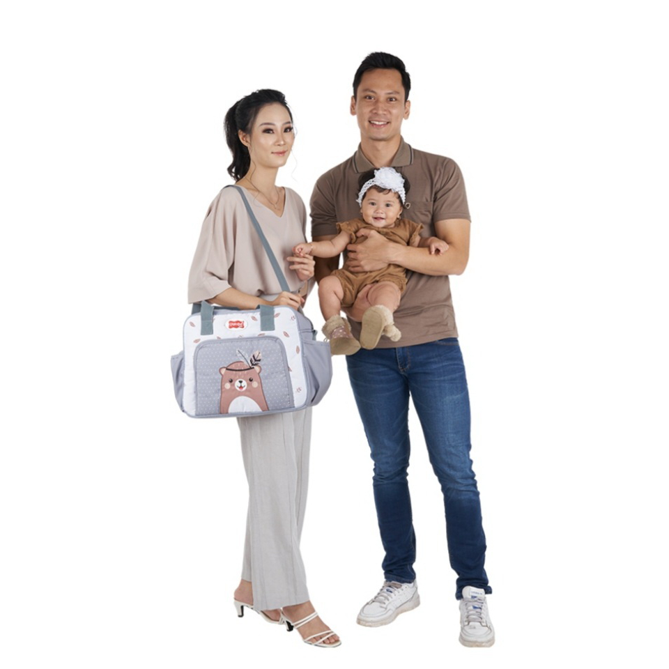 Tas Medium Diaper Bag 2in1 BEARIE series DIALOGUE (DGT 7314)