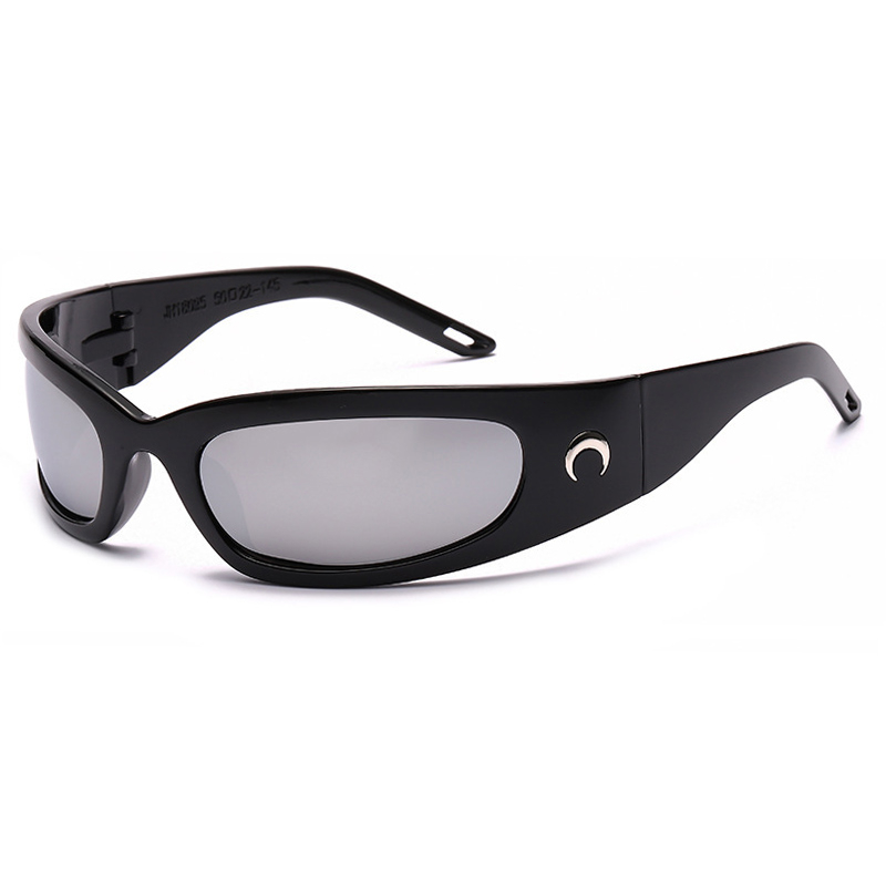 Kacamata Steampunk Hip Hop Pria Hitam Kacamata Sepeda Uv400 Kacamata Motor Kacamata Sport Ourdoor Fashion Sunglasses