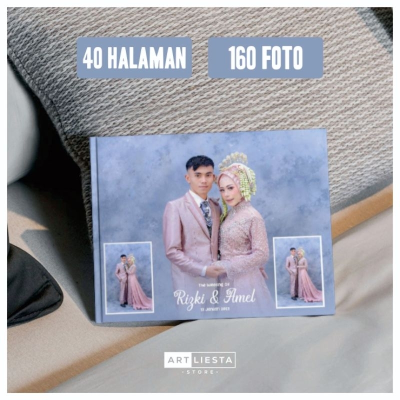 ( 2 HARI JADI ) Photobook Hardcover  / Album Foto Wedding / Megazine / 40 Halaman / 160 Foto