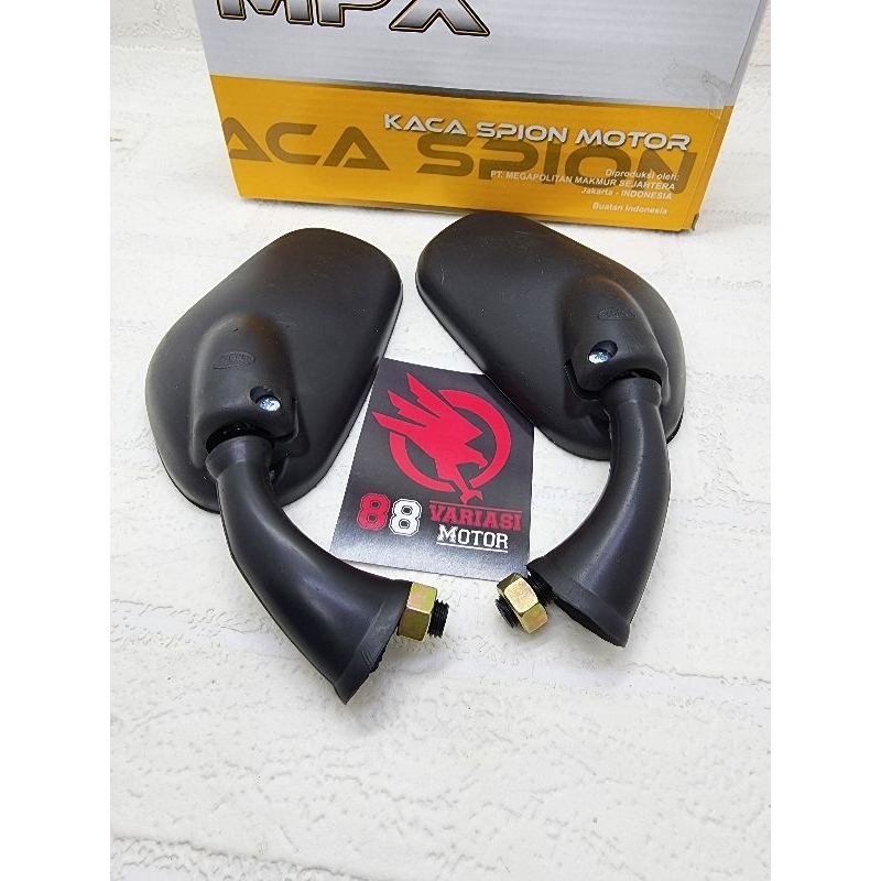 Spion Kaze Kaca Besar Drat/Baut Honda Beat Supra Vario Blade Kharisma Dll - Spion Kaze Kaca Besar