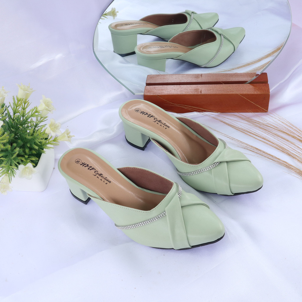 HMF Ujlik Heels Mules Wanita BC08