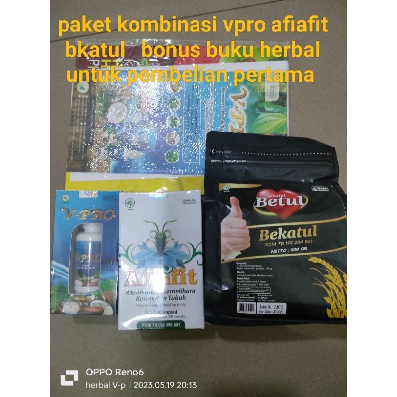 paket kombinasi vpro afiafit bekatul dijamin asli orginal