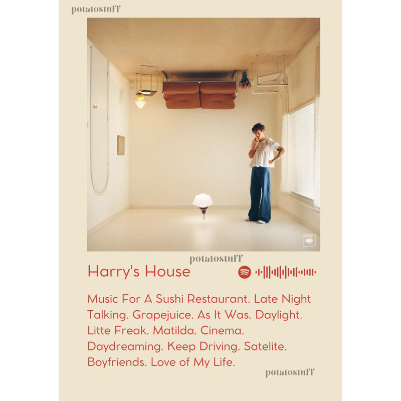 Poster Album Harry Styles Harry's House Hiasan Dinding aesthetic