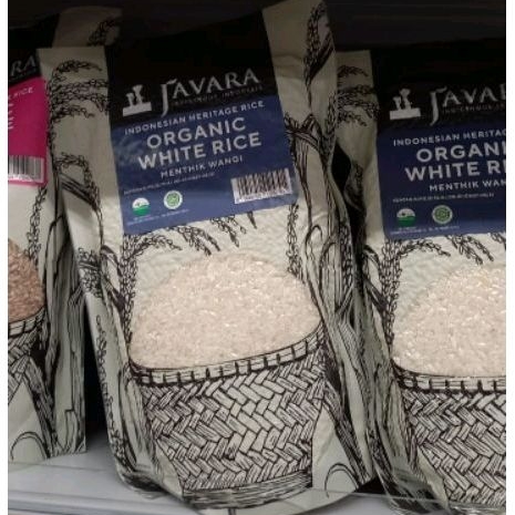 

Javara Organic White Rice menthik wangi 900gr beras