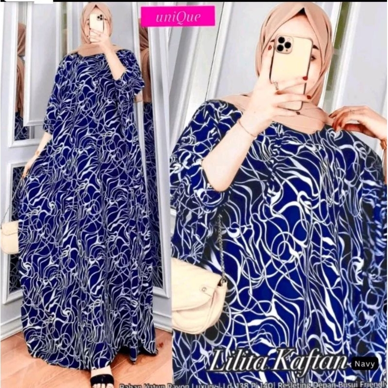 GROSIR KAFTAN GANEVA | RAYON SUPER GRADE A TEBAL | RESLETING DEPAN BUSUI | RENDA (COD)