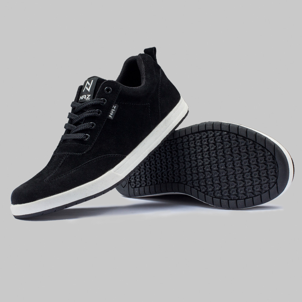 Sepatu Sneakers Pria Naz Casual Stylish Trendi Kerja Kuliah Hangout Travelling Austin Hitam Original