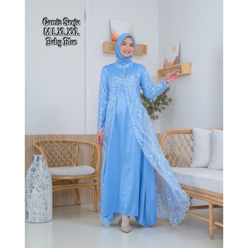 Dress Pesta Mewah/ Gamis Senja Tile Mix Satin Valvet Payet Mutiara Terbaru/ Gamis/ Gamis Tile/ Gamis Pesta/ Gamis Kondangan/ Gamis Lamaran/ Gamis Mutiara/ Gamis Cantik