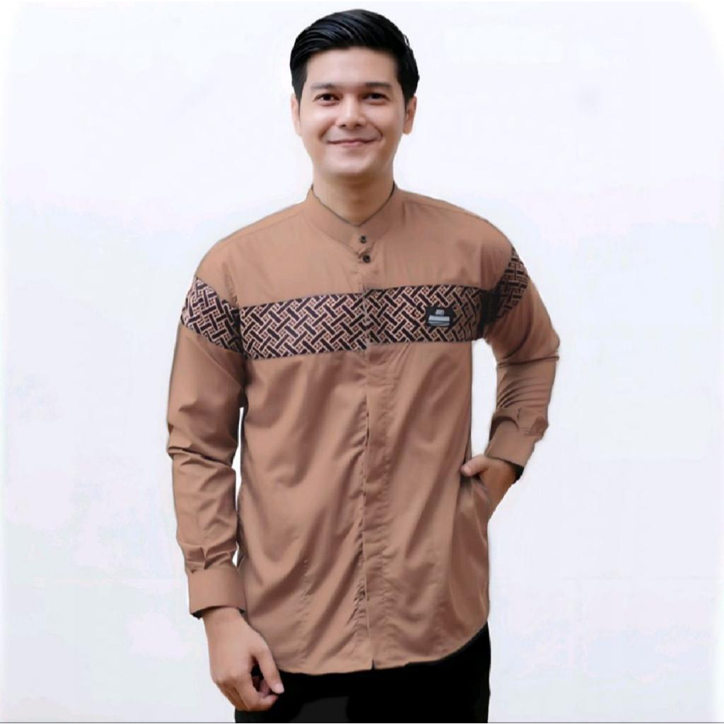 KEMEJA LENGAN PANJANG Baju Koko Pria Terbaru Kombinasi Batik