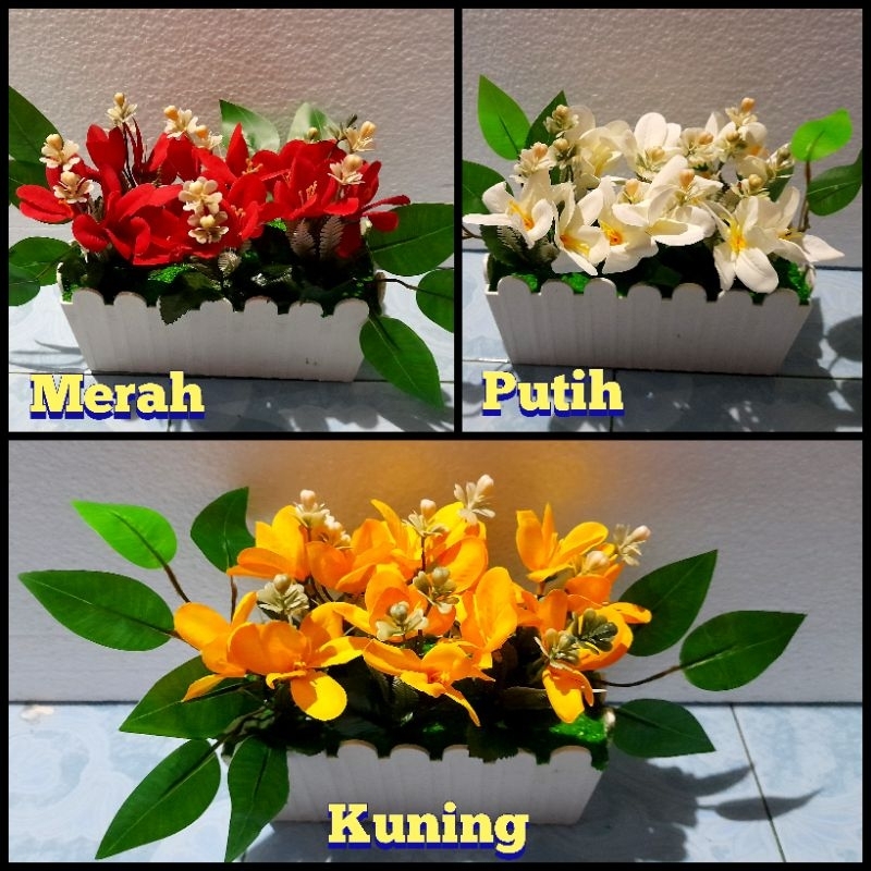 Bunga pot pagar panjang