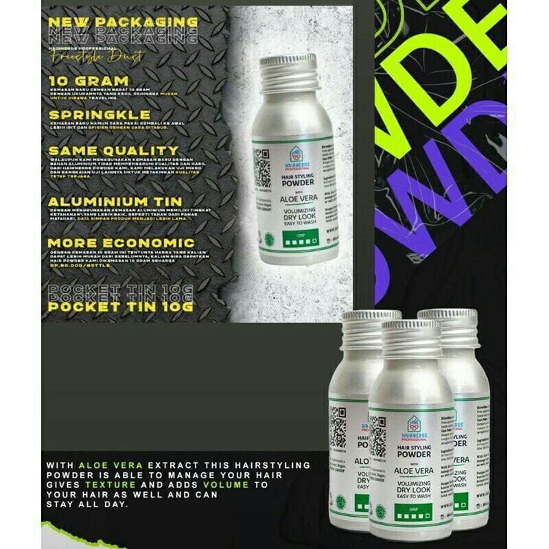 Hairnerds profesional powder dry look volumizing Free Hand Bag Exclusive