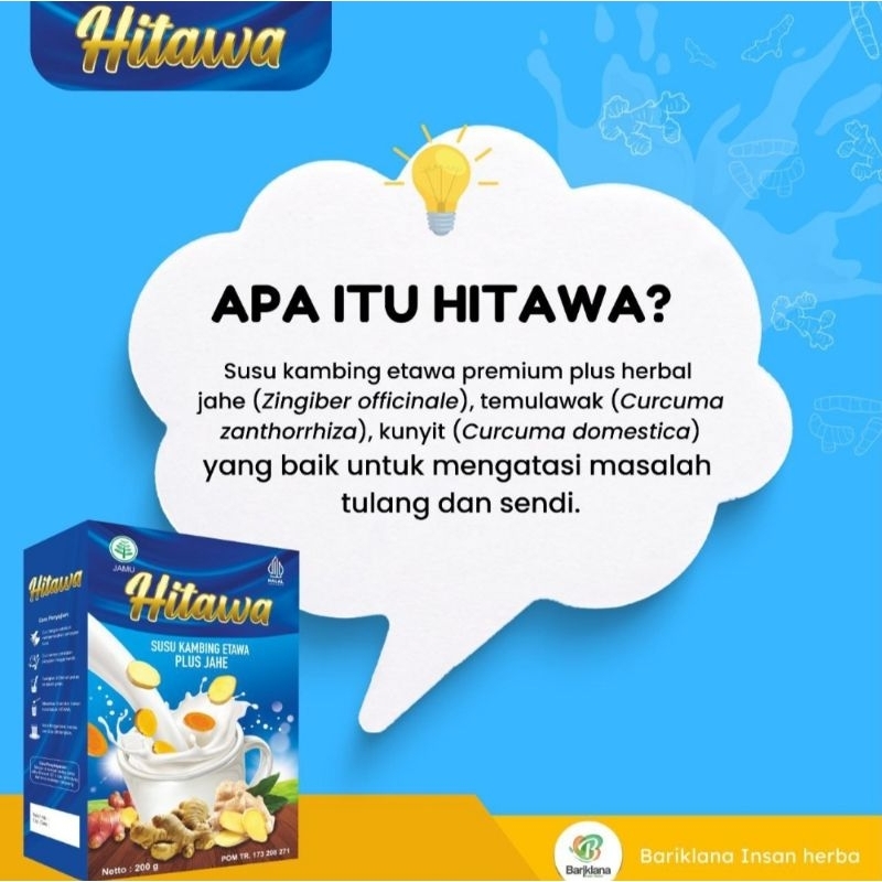 

[Bisa COD] HITAWA susu kambing etawa plus jahe bonus kaldu