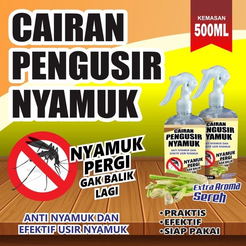 Cairan pengusir Nyamuk Ampuh EXTRA AROMA SEREH kemasan botol spray Trigger 500 ml