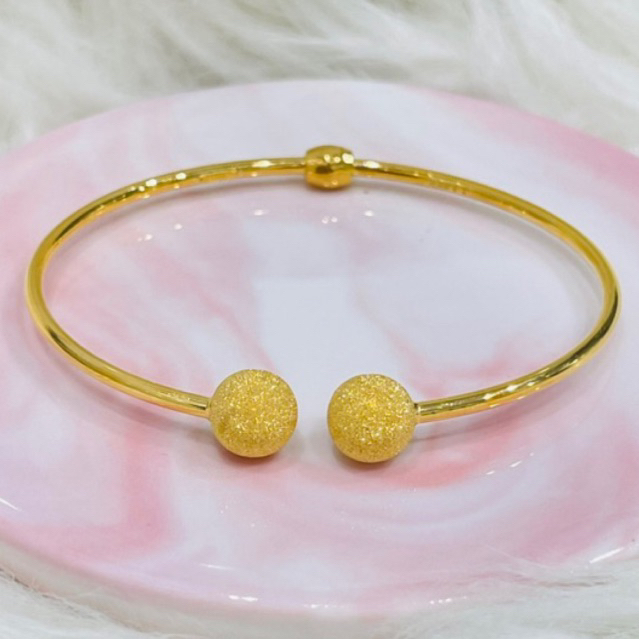 gelang bangle bola pasir tinju simple elegant emas asli kadar 700