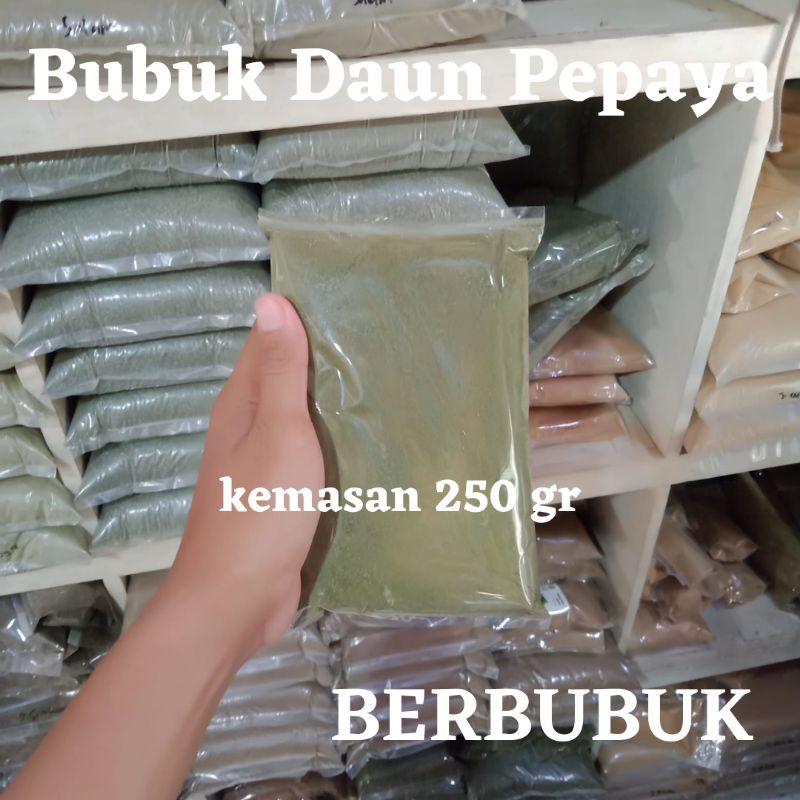 

Bubuk Serbuk Daun Pepaya 250 Gram Asli Tanpa Campuran