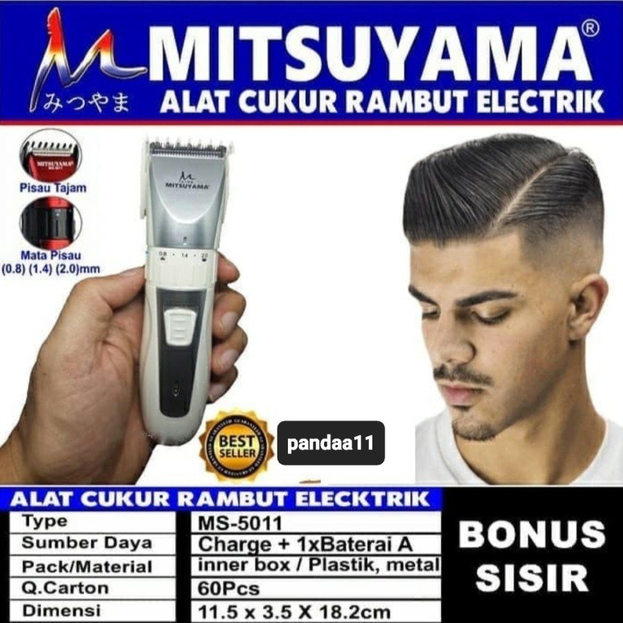 Alat Cukur Rambut Mitsuyama MS-5011 / Mesin Cukur Professional MS5011