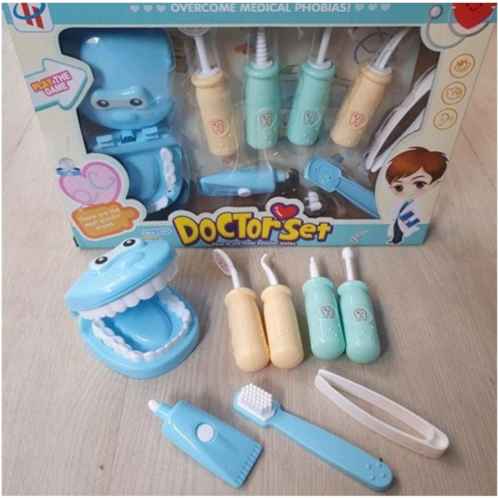 Mainan dokter gigi 678B kemasan dus mainan edukasi anak - DENTAL klinik Dentist tool set DOCTOR SET