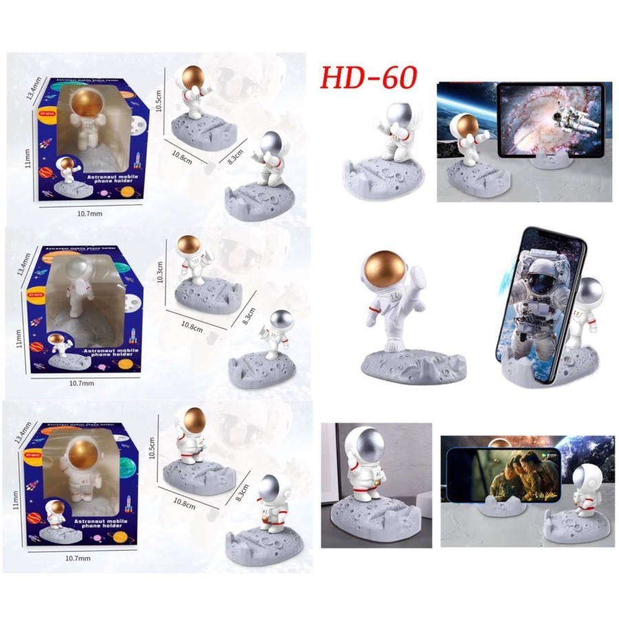 Holder Hp Astronot HD-60 Stand Penyangga Smartphone Astronot Universal Grosir