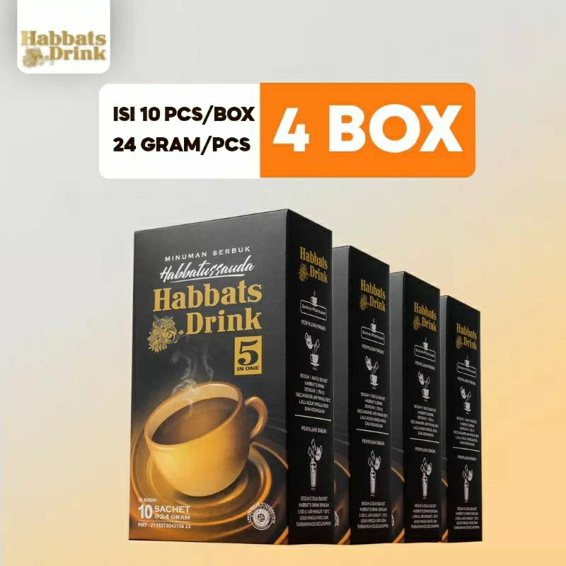 

4 box Kopi Habbats Drink Habbatussauda isi 10 sachet