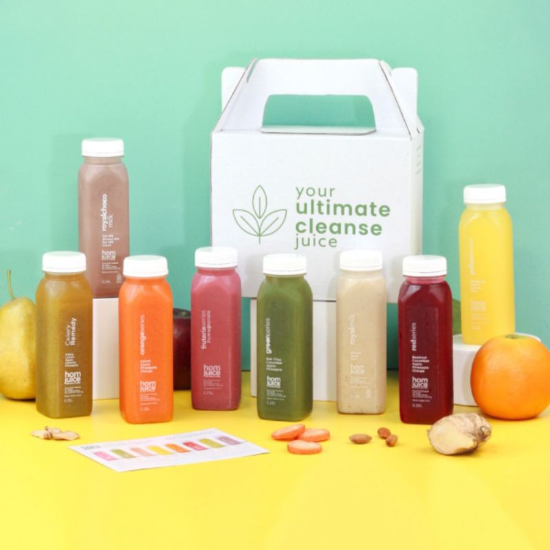 

Jus Sehat Jus Detox Cold Pressed Juice | Paket Homjuice Ultimate Cleanse Detox isi 8 Botol 250ml Mix Buah dan Sayur Tanpa Gula Tanpa Pengawet