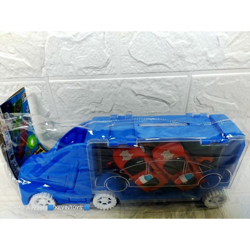 YN 6 TRUCKS CARRIYING TRANSPORT TOY SERIES / MAINAN TRUCK PENGANGKUT 2 MOBIL SUPER BAGUS