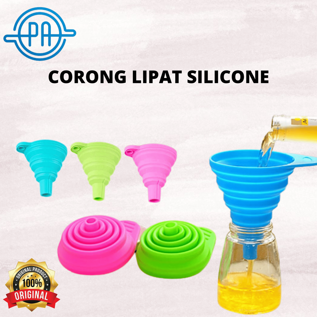 CORONG SILIKON LIPAT PORTABLE CORONG MINYAK CORONG LIPAT