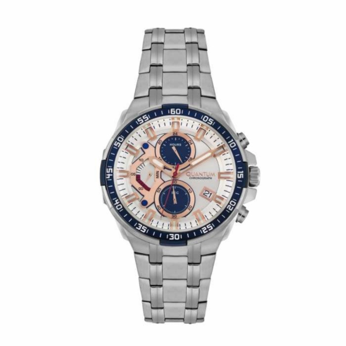 JAM TANGAN PRIA QUANTUM ADG700.330 SILVER RANTAI ORIGINAL