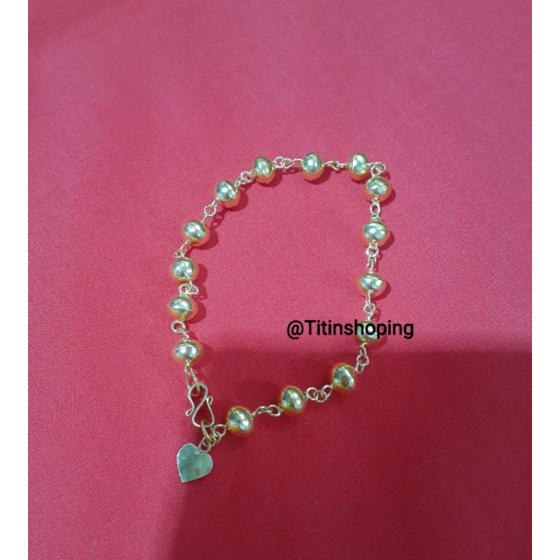 RANTE GELANG Bola emas asli 24k kadar 999,9%. harga update