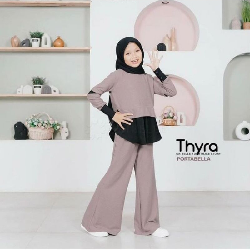 THYRA SET KIDS SET ANAK PEREMPUAN TERBARU 10-12 TAHUN/SETELAN ANAK TANGGUNG/SETELAN ANAK KEKINIAN/SETELAN BAHAN CRINKLE/SETELAN ANAK MUSLIM/SETELAN ANAK TERBARU/TERLARIS/SETELAN ANAK VIRAL