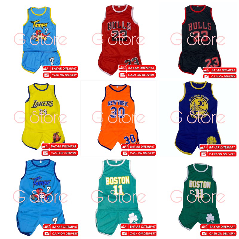 SETELAN BAJU BASKET ANAK / BAJU BASKET ANAK / KAOS SINGLET ANAK BASKET / JERSEY BASKET ANAK / BAJU BOLA BASKET ANAK / KAOS SINGLET UNISEKS / SETELAN SINGLET ANAK / JERSEY BASKET ANAK TERMURAH