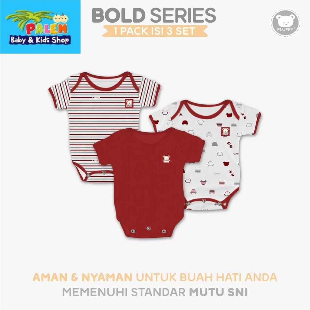 FLUFFY Jumper Pendek Bayi (Isi 3Pcs/4PCS) S/M/L