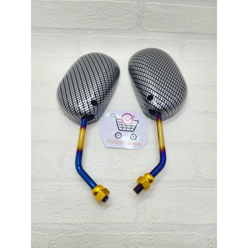 Spion Yamaha Mio Karbon Tanggung Gagang Twotone - Blue X Dan Chrome - Spion Yamaha Mio Fino Aerox Nmax Lexi Vixion Vega Jupiter