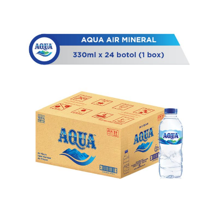 AQUA BOTOL MINI 330ML / 1 DUS ISI 24 BOTOL