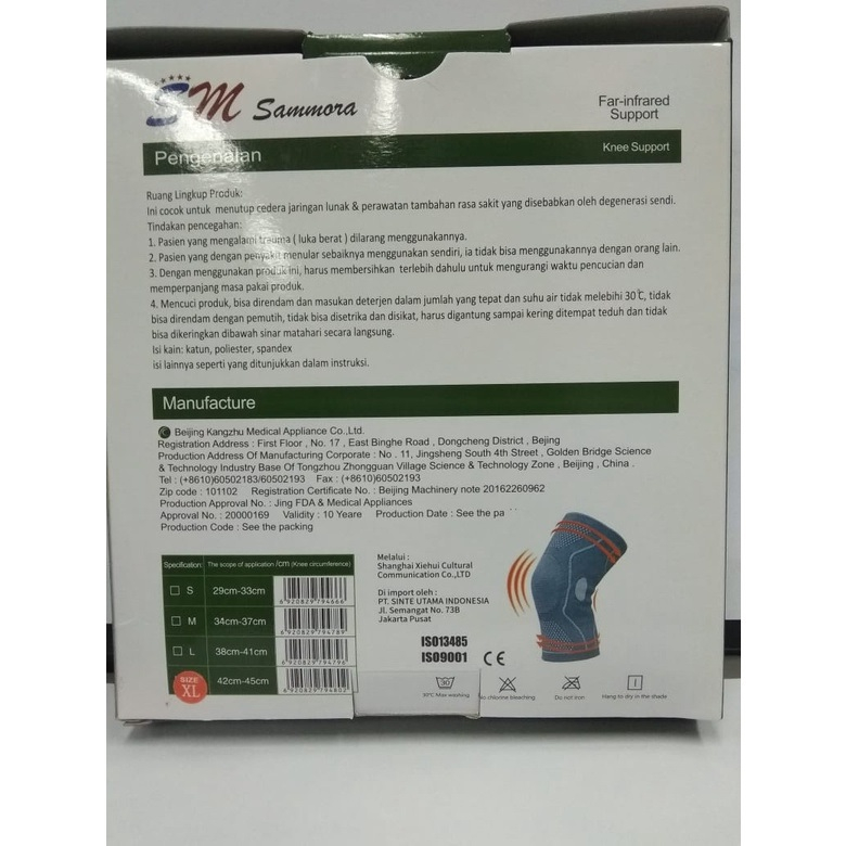 Terapi Lutut Infrared PREMIUM Sammora Deker Pellindung Lutut Knee Decker