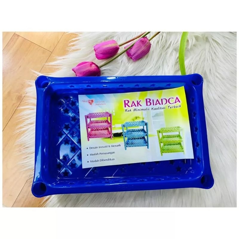 RAK PLASTIK 3 SUSUN / RAK BUMBU DAPUR/RAK KOSMETIK MINI/RAK PORTABLE SERBAGUNA RAK BIANCA MEDIUM 3SUSUN