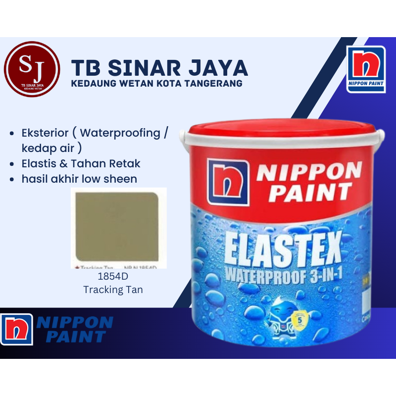 Cat Pelapis Kedap Air Nippon Paint Waterproofing 4kg - 1854D Tracking Tan