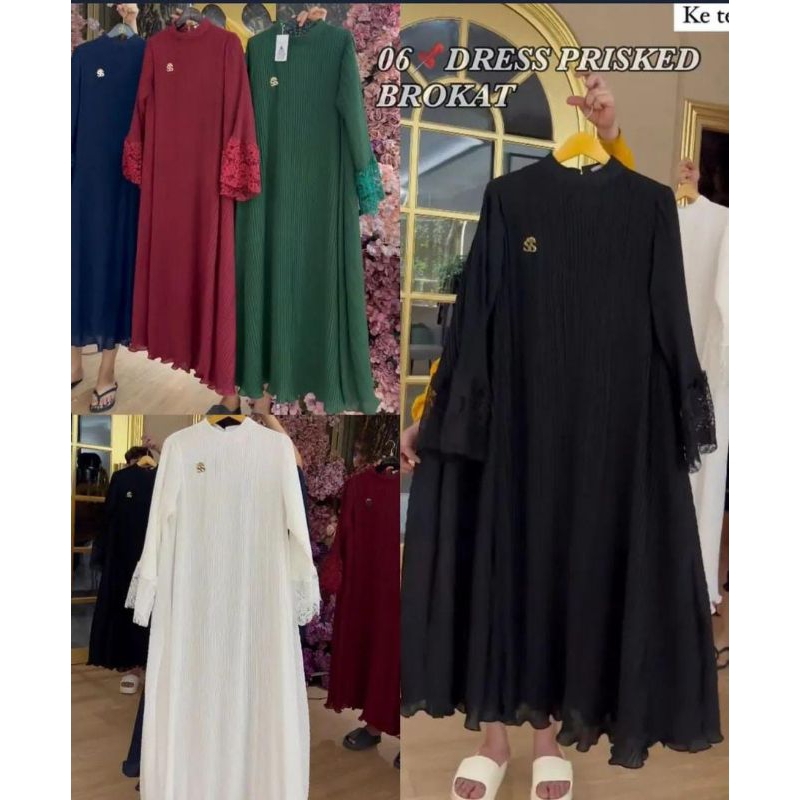 DRESS PLISKET BROKAT ORI SS