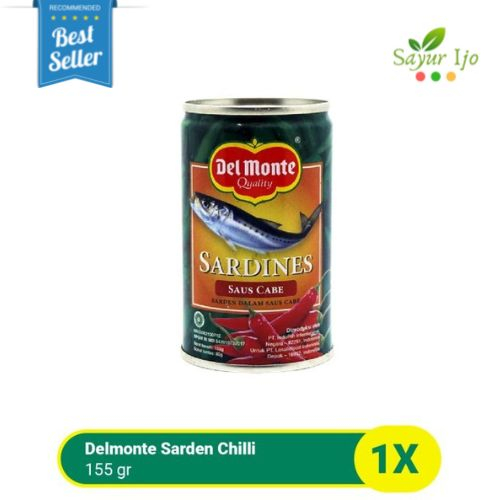 

Del Monte Sardines Saus Cabe 155 Gram / Can Kaleng Ikan Sarden Sauce Cabai Instant