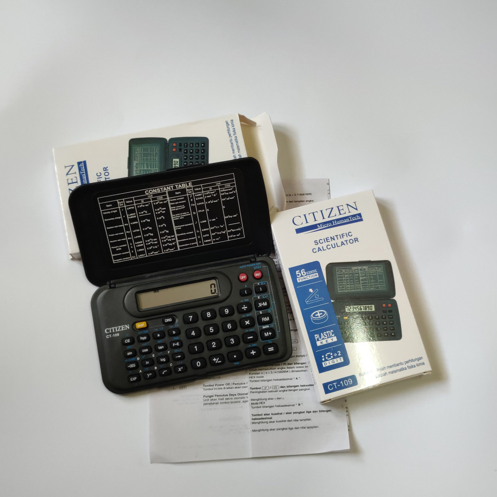 

Kalkulator Scientific Citizen Ukuran Kecil Posisi Tidur / Kalkulator Bisa Dilipat Kecil CT-109 (1 Pcs)