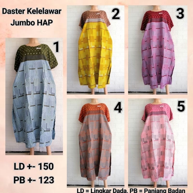 Daster Kelelawar Jumbo HAP Lowo Bigsize LD 140 Adem PRWD + LPLGT