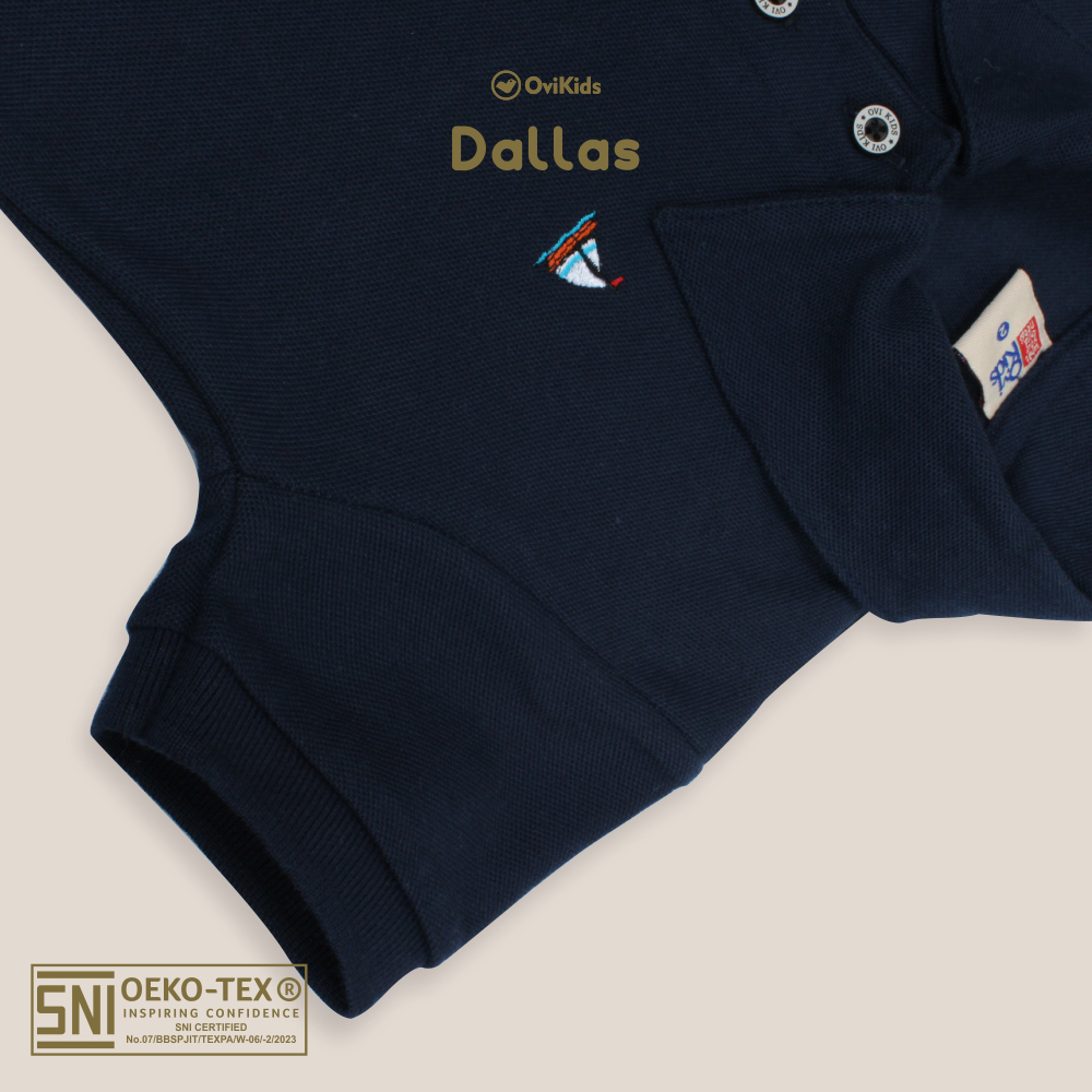 DALLAS-Kaos Anak Laki laki Perempuan (2-8/9 Tahun) KAOS POLO ANAK BAJU ATASAN ANAK OVIKIDS