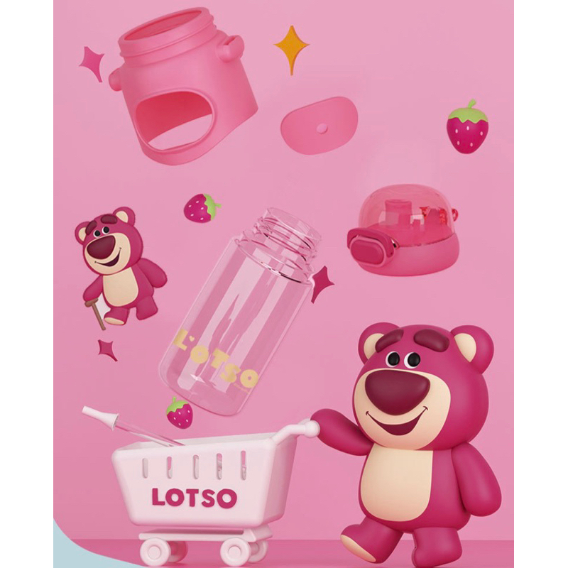 Botol Minum Tritan Sedot Teguk 600ml Motif Alien Buzz Lotso Kuromi Cinnamoroll BPA Free