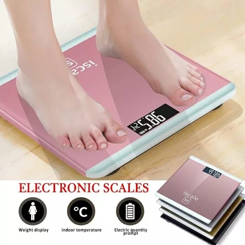 Timbangan Berat Badan Digital Body Scale 180Kg Mini Kaca Tempered glass