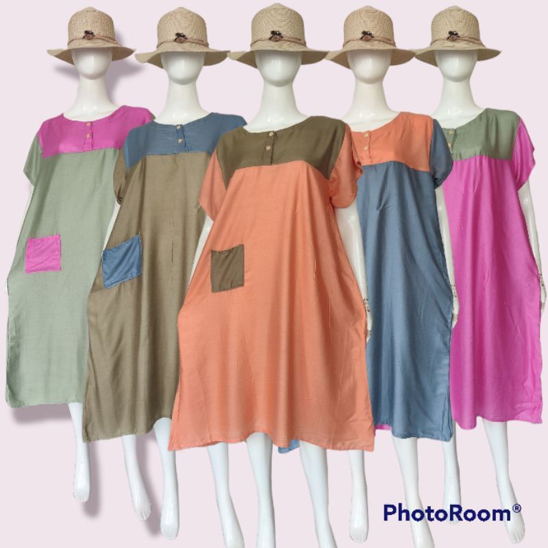 Daster Payung Jumbo Midi Rainbow Busui Bumil