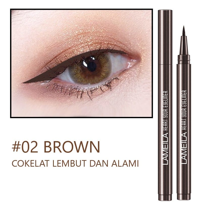 Lameila 841 Eyeliner Waterproof And Long Lasting 2 Colors Black &amp; Brown