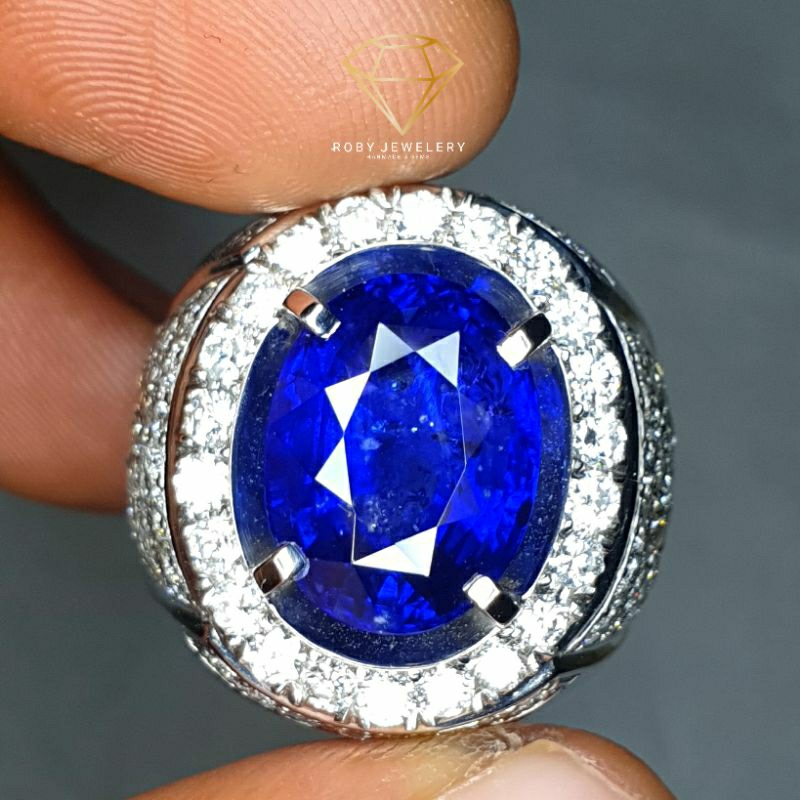 NATURAL,VIVID,BLUE,SAPPHIRE,GOLD,DIAMOND,RING