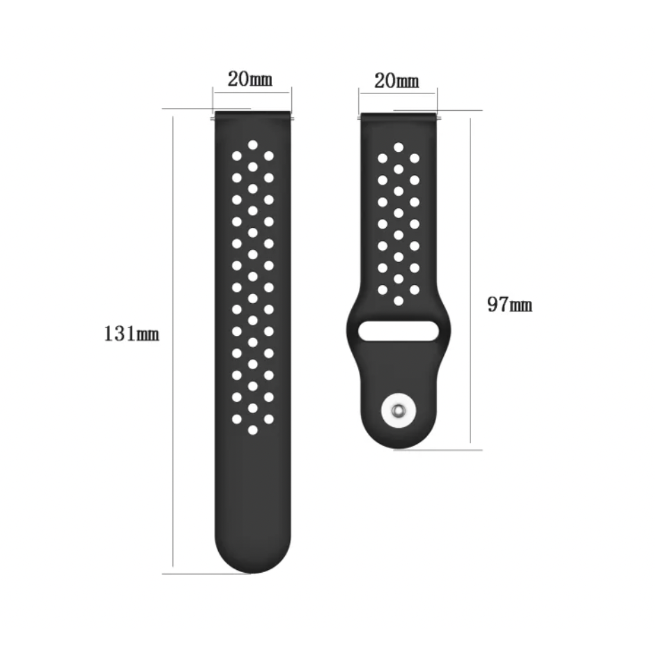 NIKE POLOS Strap Aukey Model 500911 / 500979 - Tali Jam Rubber Silikon 20mm Untuk Olahraga