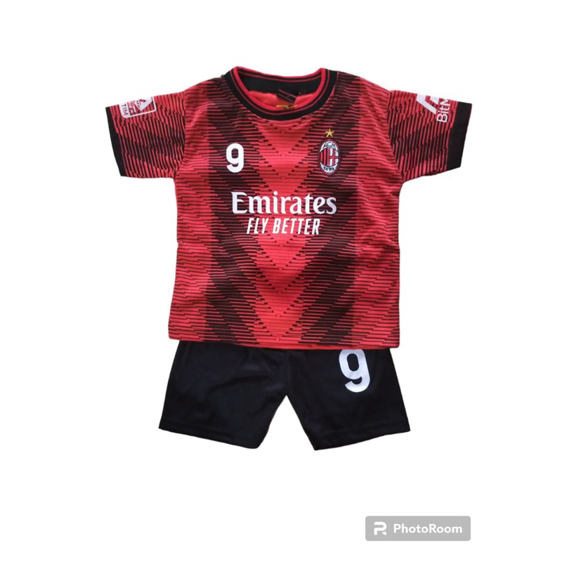 Jersey Kids Ac milan merah 2023/2024 / Setelan Bola Anak / Jersey bola anak terbaru / Jersey Ac mila