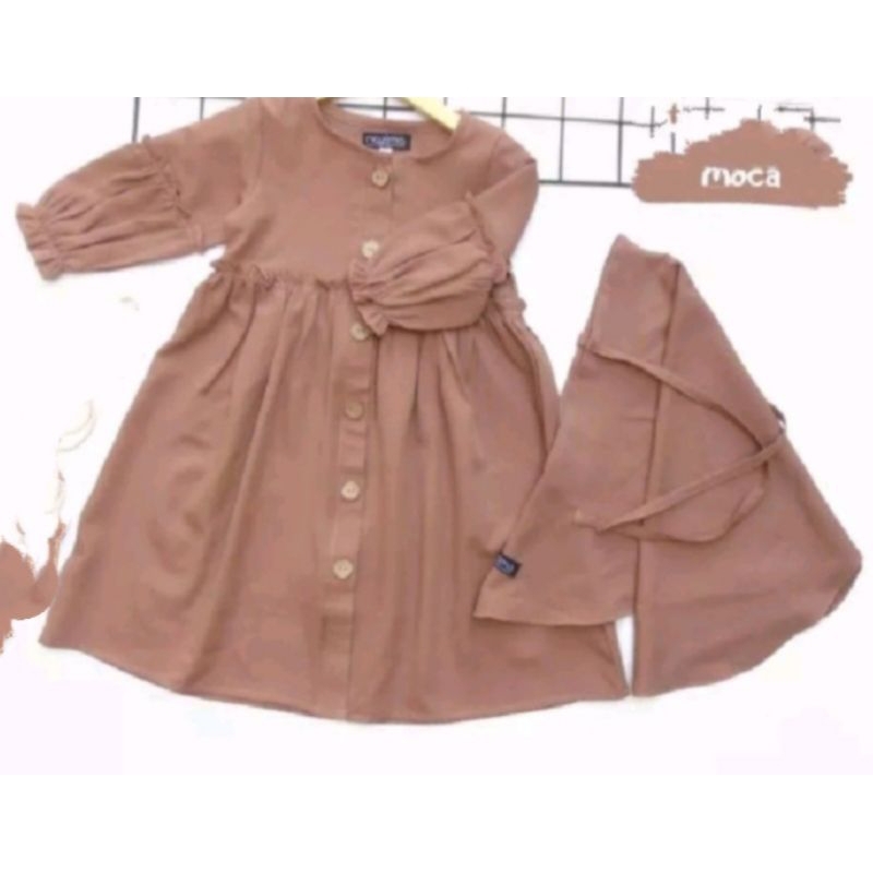 BAJU SET GAMIS ANAK PEREMPUAN FULL KANCING DEPAN | GAMIS TOYOBO PREMIUM | GAMIS ORIGINAL
