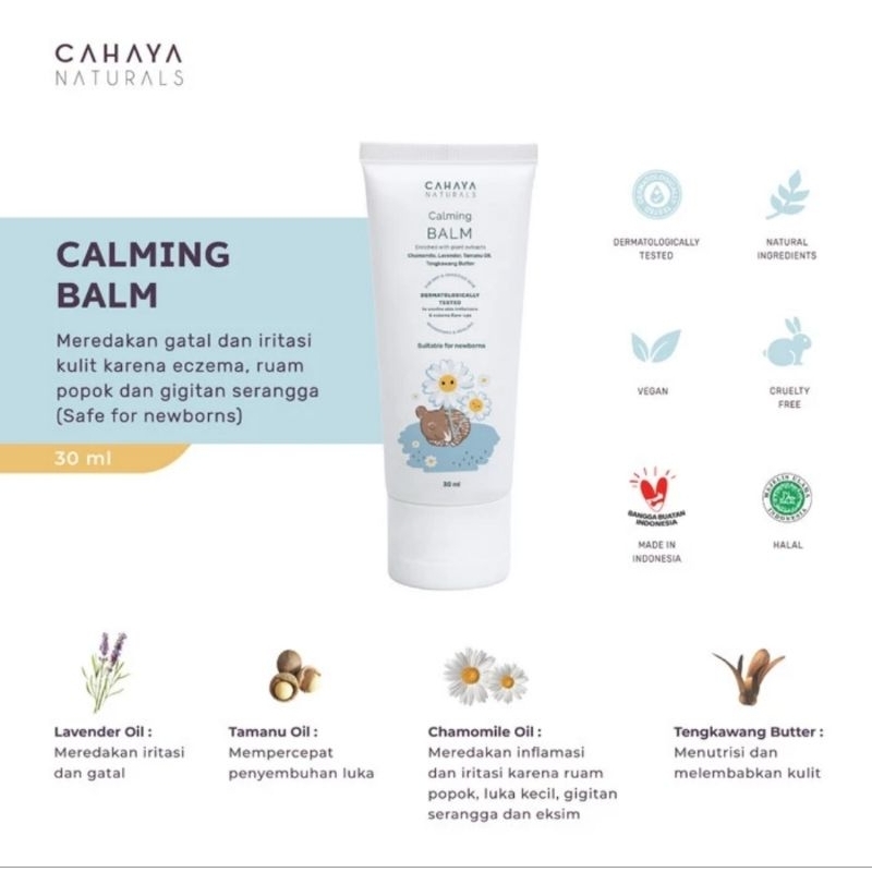 Cahaya Naturals Calming Balm (Eczema &amp; Rash Cream) - Krim Ruam Bayi