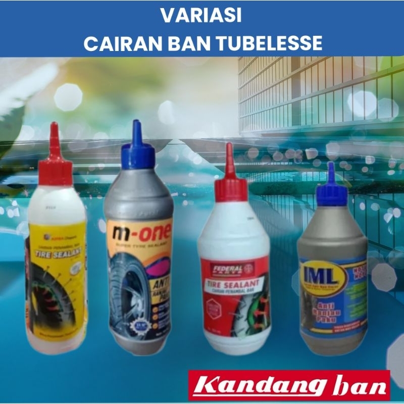 CAIRAN ANTI BAN BOCOR UKURAN 350 ML MERK M ONE, FEDERAL, IML, ASPIRA 100% ORIGINAL, UNTUK SEMUA BAN TUBLES